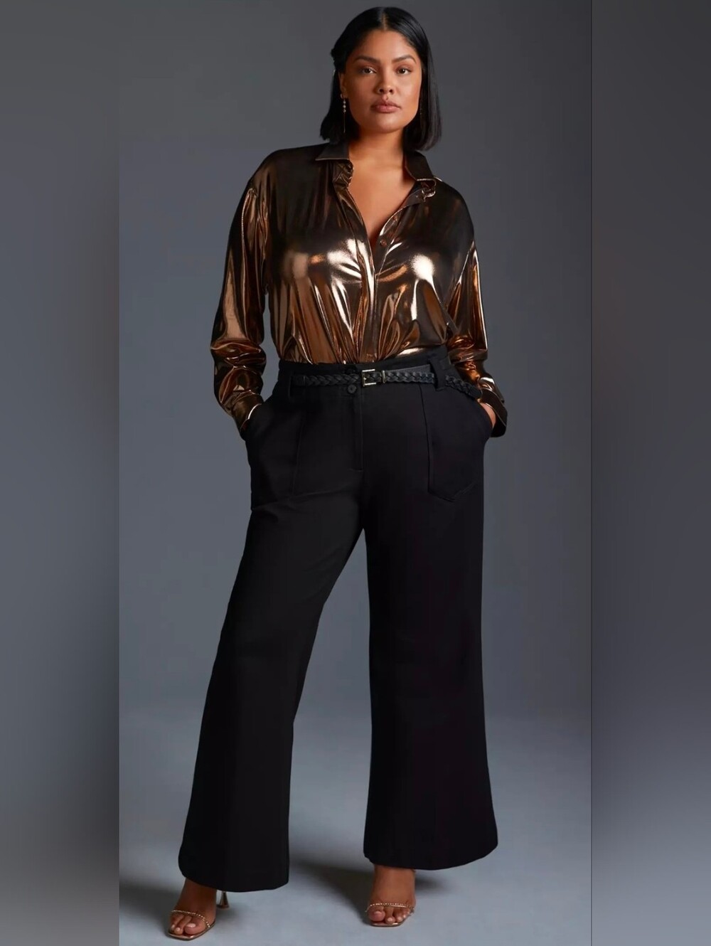 🚫SOLD🚫ANTHROPOLOGIE MAEVE THE NAOMI PONTE WIDE LEG FLARE PANTS US 12 BLACK
